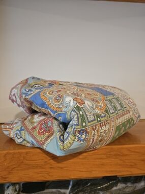 Pottery Barn Organic Cotton California King Paisley Duvet Cover
